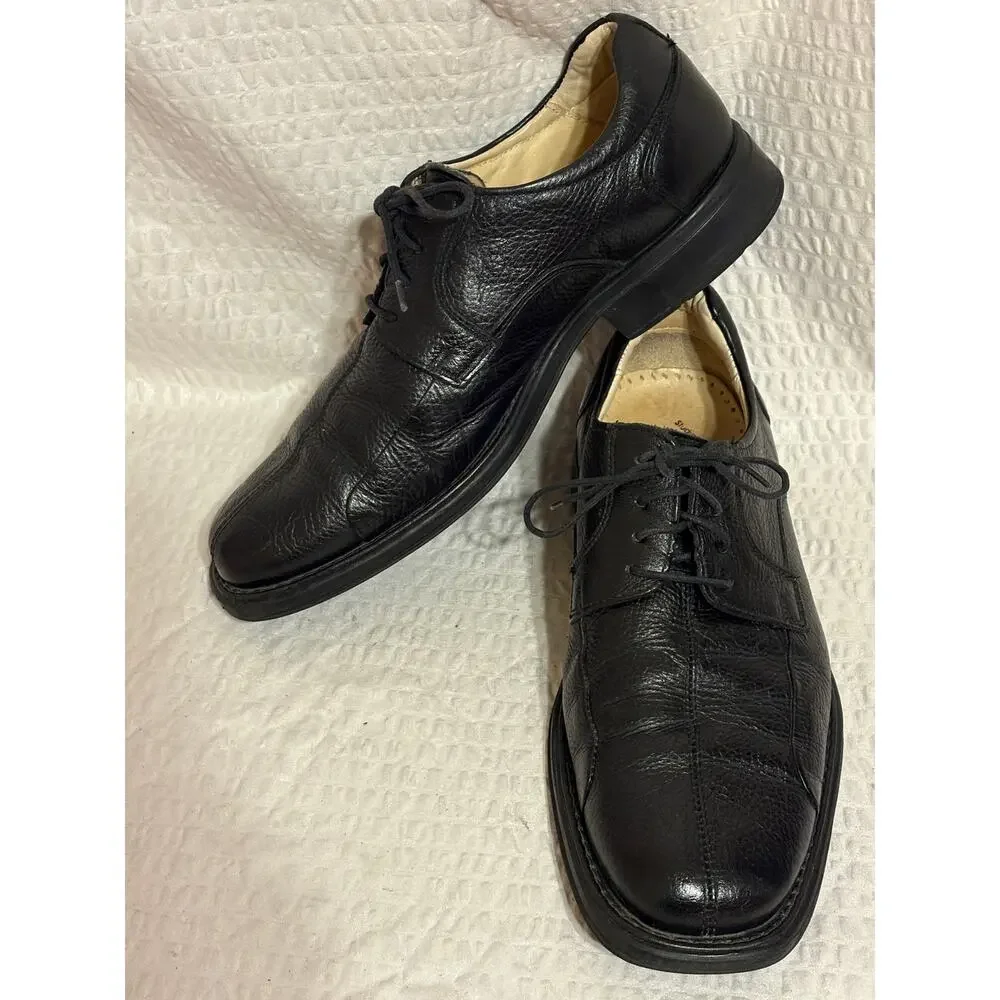 Belvedere Brazilian Made Black Leather Bicycle Toe Oxford Shoes Men’s 10.5 EUC